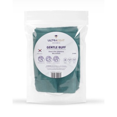 ULTRACOAT GREEN GENTLE BUFF - 320 GSM MICROFIBRE 2 PACK