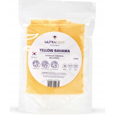 ULTRACOAT YELLOW BAHAMA -250 GSM MICROFIBRE 2 PACK