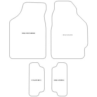 Actual Mat Shape for Honda CRX (1992 - 1997)
