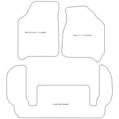 Actual Mat Shape for Kia Carens (6 Seater) (2000 - 2006)