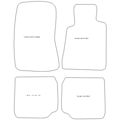 Actual Mat Shape for Mercedes S Class (W126) / CL (1980 - 1991)
